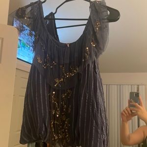 Off-shoulder Free people detailed top